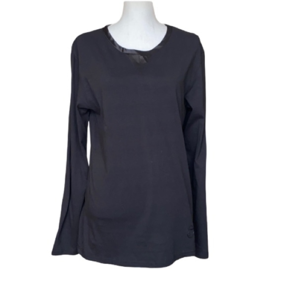 Temperley London satin trimmed long sleeve T shirt NWOT